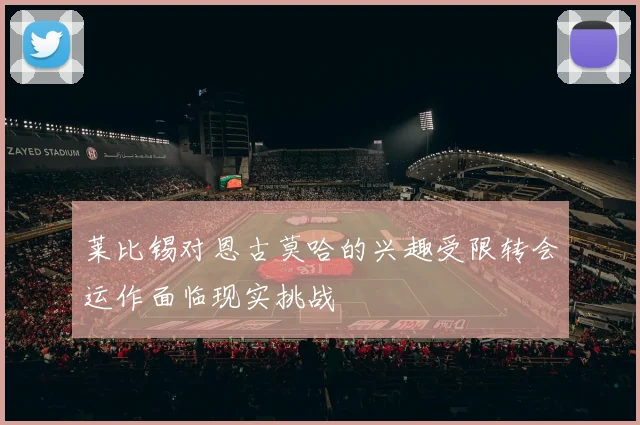 莱比锡对恩古莫哈的兴趣受限转会运作面临现实挑战